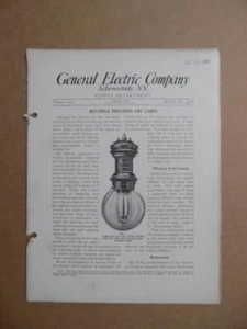 1909 General Elecrtic Arc Lamp Lighting System Catalog Bulletim GE Antique - Picture 1 of 6