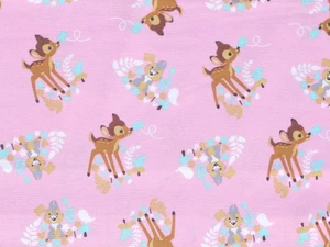 DISNEY BAMBI WOODLAND DREAMS ALLOVER THUMPER DEER 100% COTTON FABRIC YARDAGE - Picture 1 of 2