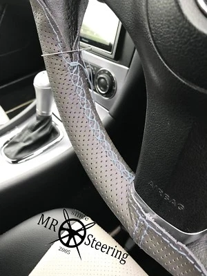 PARA VW CADDY MK3 03+ GRIS CUERO PERFORADO CUBIERTA VOLANTE GRIS DOBLE ST Foto 1 de 4