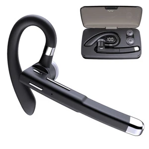 Bluetooth 5.0 Earphone Wireless Business Handsfree Headphone Single Car Headset - Picture 1 of 12