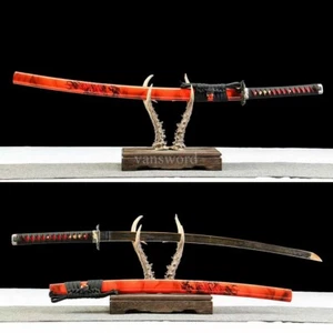 1095 Carbon Steel Old Style Japanese Katana SHINOGI ZUKURI Samurai Sword Sharp . - Picture 1 of 10