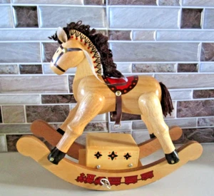 Caja de música vintage 1983 Enesco caballo mecedor de madera “Mis cosas favoritas” funciona - Imagen 1 de 4