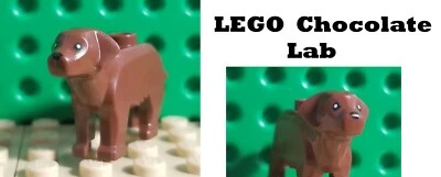 LEGO Dog Chocolate Lab Retriever Minifigure Pet Animal Rescue Puppy Labrador - Image 1 of 2