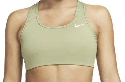 Nike Women's Dri-Fit Support Padded Sports Bra Medium Alligator White BV3630 - Image 1 of 4