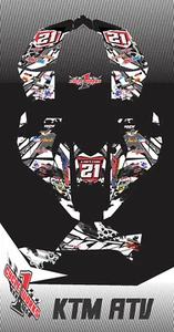 XC SX 450XC 525XC 505SX5 450SX ATV QUAD SEMI CUSTOM GRAPHICS KIT FLUX2 - Bild 1 von 1