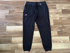 NEW WITH TAGS Under Armour Men's Tricot Joggers Pants Black XL MSRP $59.99
