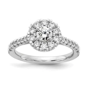 14k White Gold Lab Grown Diamond Engagement Ring for Women Size 7 - Picture 1 of 9