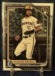2024 Bowman Chrome Prospects Jackson Chourio #BCP-140 Brewers - Picture 1 of 2