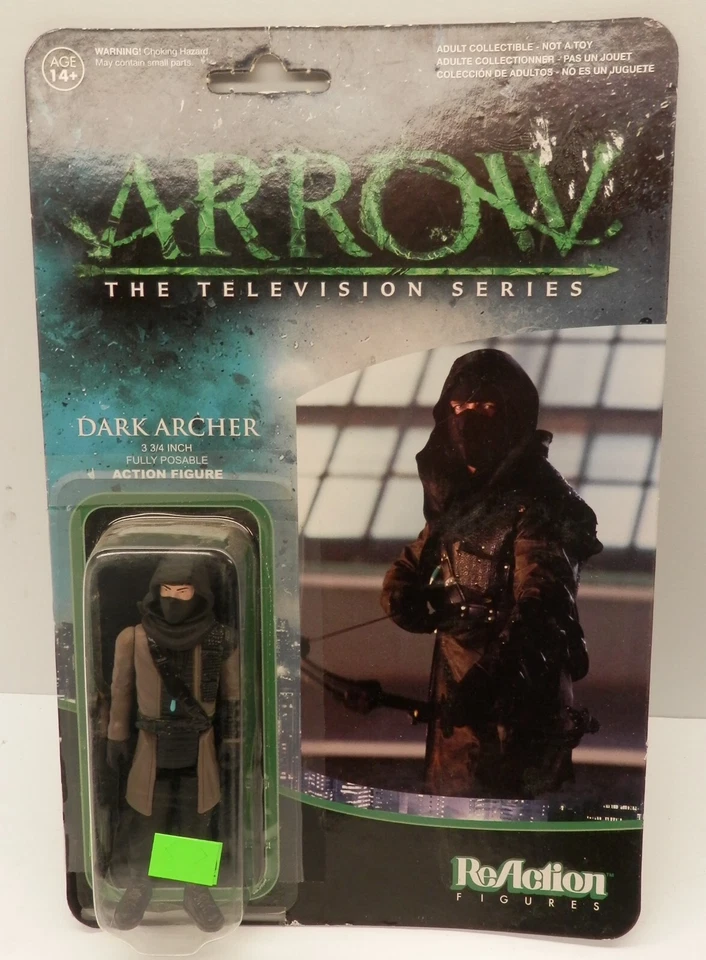 Figura de acción ReAction ARROW (espectáculo de televisión) Dark Archer (blister recapitado) Foto 1 de 2
