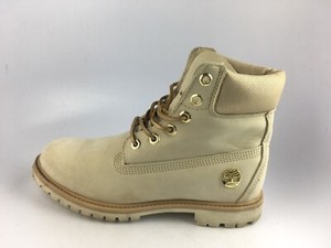 Bottes femme Timberland A18L5 6 pouces beige et or cuir nubuck taille 9 États-Unis