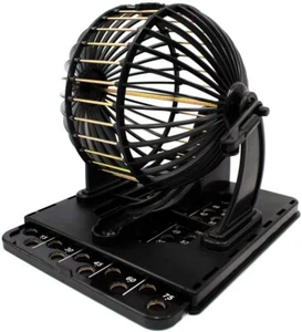 Bingo Machine Cage Game Set With Balls Classic Family Gun Table Top Complete New - Picture 1 of 17