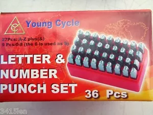 Metal Stamp 5mm Font Set 36 piece Numbers Letter combination BEST QUALITY - Picture 1 of 3