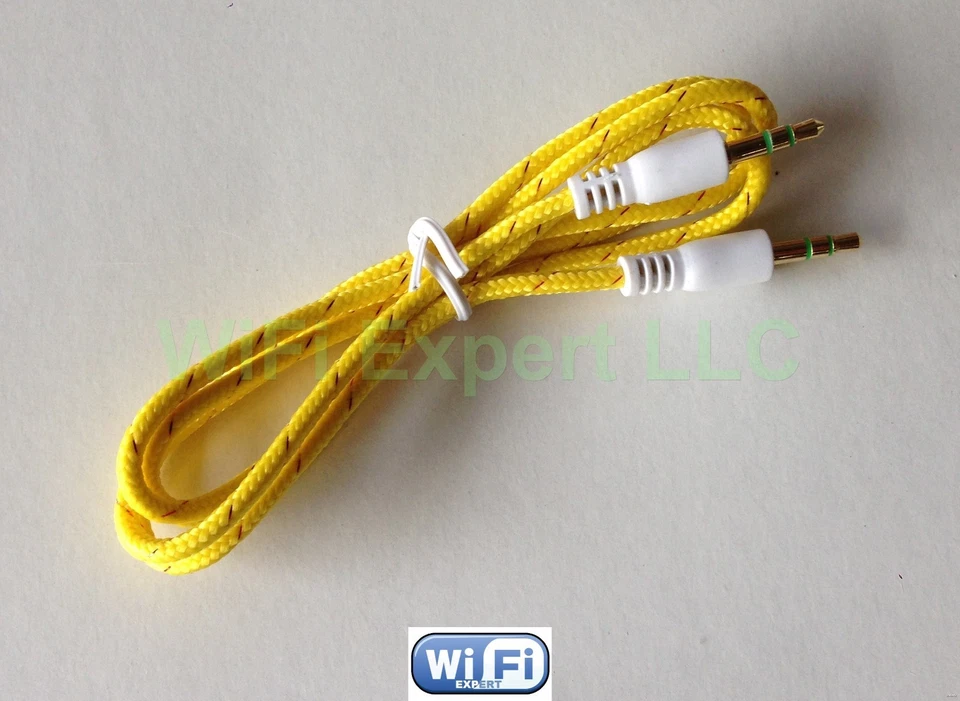 Cable auxiliar de audio estéreo M/M trenzado de 3,5 mm macho a macho para PC iPod CAR Foto 1 de 1