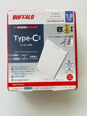 Buffalo Ministation Typ C Externe Festplatte 1 TB HD-PGAC1U3-WA - Bild 1 von 3
