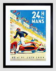 85937 SPORT MOTOR RACE 24 HOUR LE MANS FRANCES BLACK Wall Print Poster CA