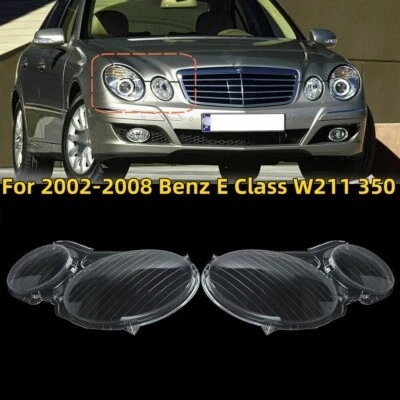 Headlight Lens Cover Clear Lampshade For 2002-08 Mercedes Benz E Class W211 350 — 第 1/4 张图片