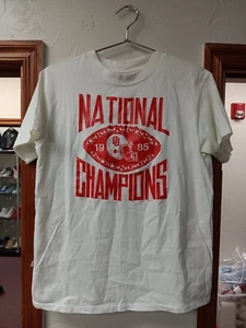 Vintage 1985 Oklahoma Sooners National Champs Shirt Size Small/medium Hanes 44 - Picture 1 of 5