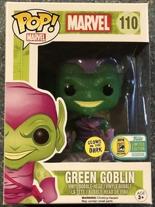 Marvel Spiderman Green Goblin Funko Pop SDCC 2016 Exclusive Con Sticker GITD - Picture 1 of 12