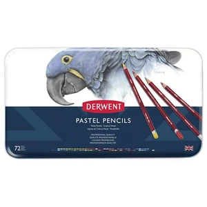 Derwent Pastel Watersoluble Colour Pencils Tin Case 72 Assorted R32996 - Picture 1 of 5