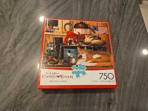 Cats Charles Wysocki Traveling Cowboy 750 Puzzle Brand New Buffalo Games Tales - Picture 1 of 6