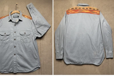 Vintage Polo Ralph Lauren Western Shirt Mens M Navajo Native Aztec Distressed - Image 1 of 4