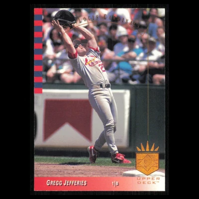 Gregg Jefferies #75 1993 SP St. Louis Cardinals Baseball Card MLB NM - Image 1 of 3