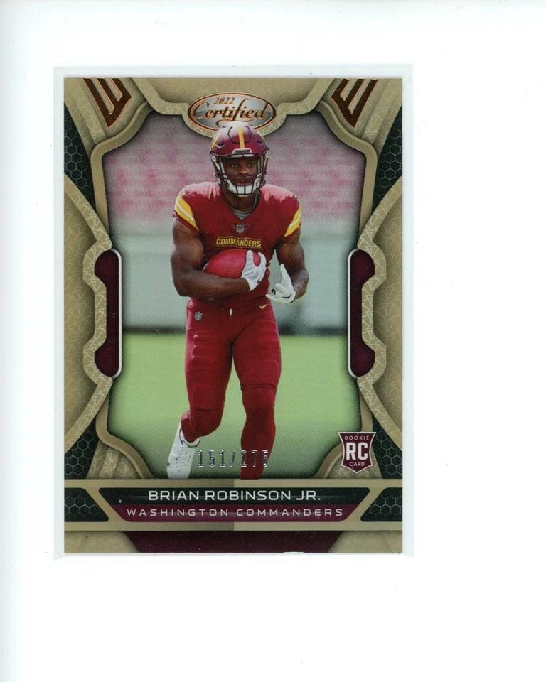 2022 Panini Certified Mirror Bronze #123 Brian Robinson Jr. Rookie RC #d 151/275 - Image 1 of 1