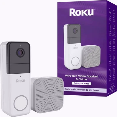 Roku Wire-free Video Doorbell & Chime SE (DB1000R Roku SE) - Image 1 of 4