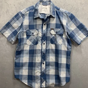 ORVIS Herren blau kariert gewebt Tech belüftet Kurzarm Hemd Größe Medium - Bild 1 von 10