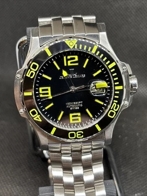 Reloj de buceo Jerome Lemars Chagall Jaune Swiss SW-200 JL6225 100m negro amarillo Foto 1 de 4