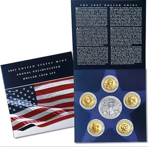 2007 United States Mint Annual Uncirculated Dollar Coin Set - Picture 1 of 6