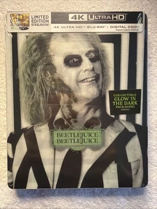 Beetlejuice Beetlejuice Steelbook 4K Ultra HD Blu-Ray - Picture 1 of 2
