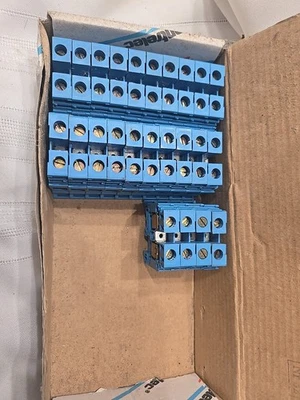 BOX Of 24-ABB Entrelec 1SNA125120R1100 Feed-Through Terminal Block BLUE M10/10  - Image 1 of 4