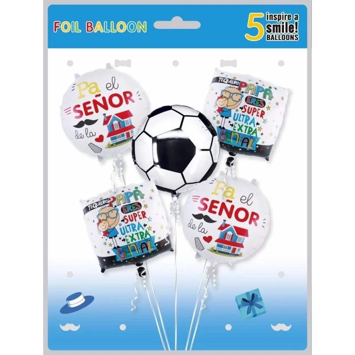 US Seller Fathers Day Soccer Balloon 5PCS Dia De Padre Futbol Party Wedding B... - Imagem 1 de 1
