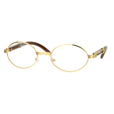 SA106 Art Nouveau Vintage Style Oval Metal Frame Eye Glasses - Image 1 of 3