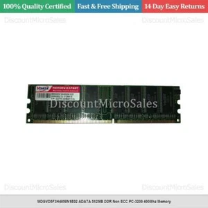 MDGVD5F3H4850N1E02 ADATA 512MB DDR Non ECC PC-3200 400Mhz Memory - Picture 1 of 1