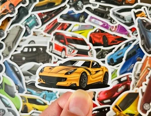 Stickers 50pcs - Race Car JDM Retro Stickers for Laptop Guitar Suitcase Phone - Picture 1 of 7