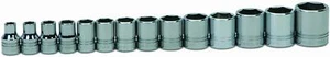 14-Piece 1/2" Drive Shallow 6-Pt. Socket Set on Clip Rail,SAE,Williams WSS-14HRC - Bild 1 von 2