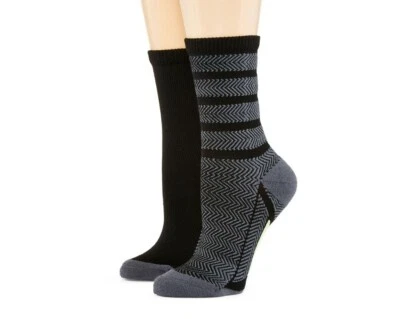 Paquete de 2 calcetines Adidas E2940 Studio, negros/Onix/amarillo congelado, medianos (5-10) Foto 1 de 2