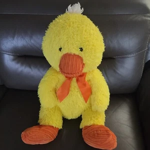 Dan Dee Yellow Orange Chick Duck Large 24" Plush Stuffed Animal Corduroy Easter - Bild 1 von 9