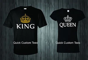 CAMISETAS REY Y REINA PAREJA A JUEGO AMOR SAN VALENTÍN LINDAS DIVERTIDAS MEJOR PRECIO - Imagen 1 de 5