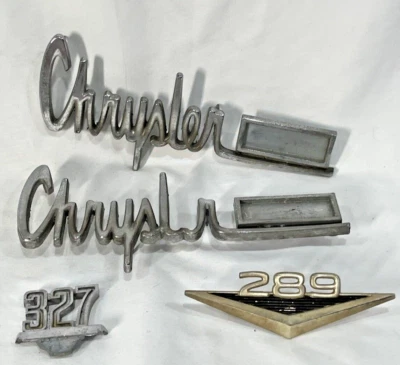 1963 Chrysler Newport etc Fender Script  OEM Plus Extras 357 289 - Image 1 of 4