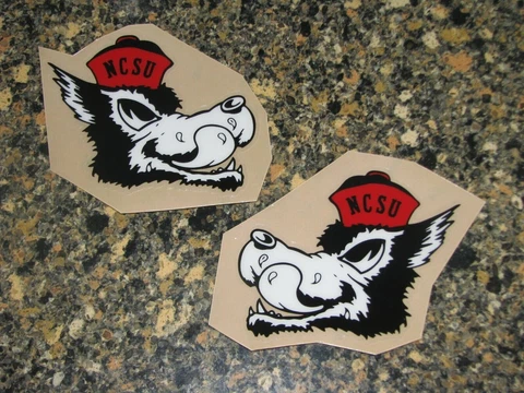 NORTH CAROLINA STATE Vintage Football Helmet Decals Full Size 3M 20MIL (1) Pair Cover