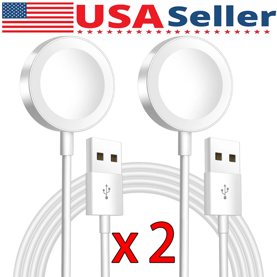 2X Magnetic USB Charging Cable Charger For Apple Watch iWatch Series 2/3/4/5/6/7 - Image 1 of 4