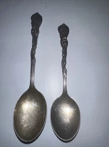 Antikes Sammlerstück Matsilver Ab Sattuna Paar schwedische Silberlöffel 1953 - Bild 1 von 7