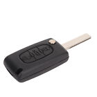 2BB Car Key Case Black 3 Buttons Folding Flipping Protective Key Fob Cover