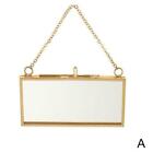 1* Double Sided Hanging Glass Display Frame For Photo Specimen Picture DIY O2B6