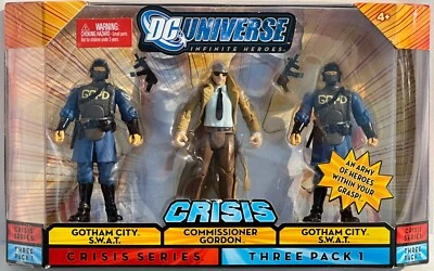 COMISIONADO GORDON & GOTHAM CITY SWAT 3 Pack DC Universe Crisis 3.75 Pulgadas 1:18 Foto 1 de 4