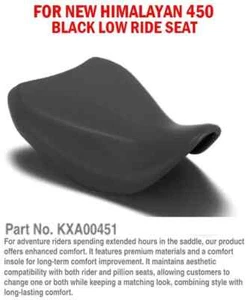"BLACK LOW RIDER SEAT" FIT FOR ROYAL ENFIELD NEW HIMALAYAN 450 - Picture 1 of 4