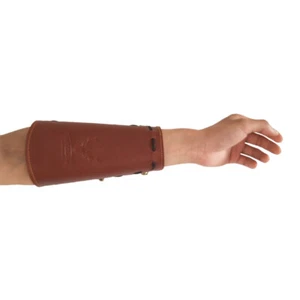 Leather Arm Guard Archery Forearm Protector Traditional for Bow Hunting Shooting - Picture 1 of 6